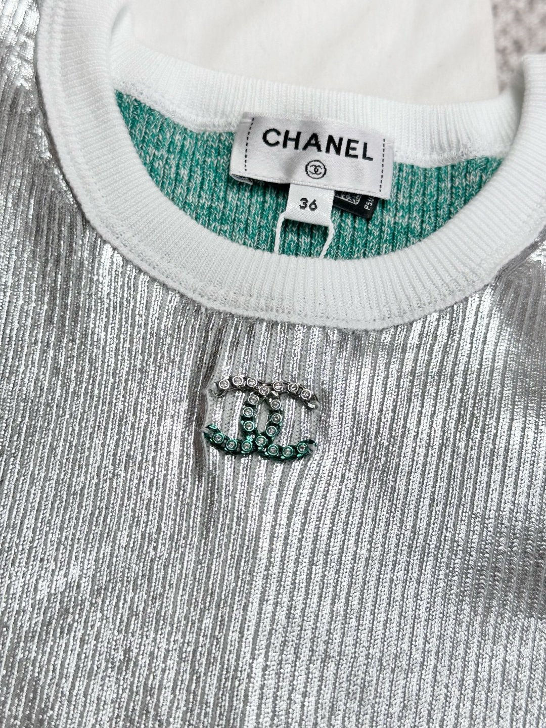 CC 25 Short Sleeves T- shirt Silver Cotton