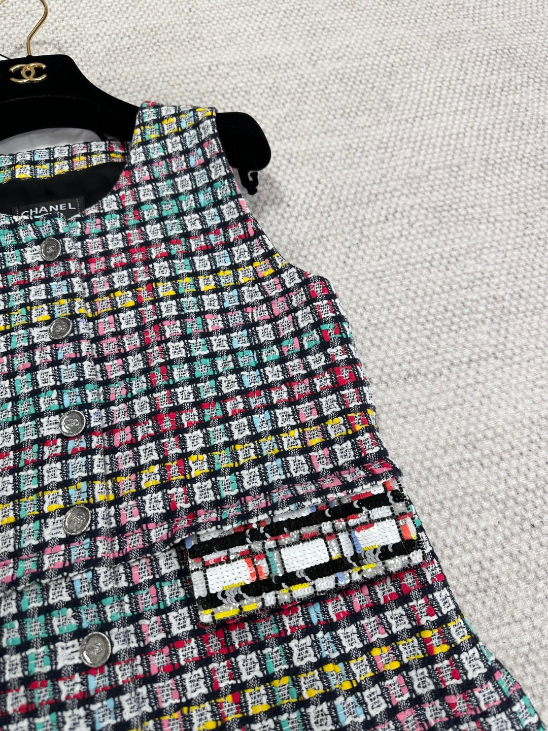 CC 25 Plaid Dress Multicolor Cotton