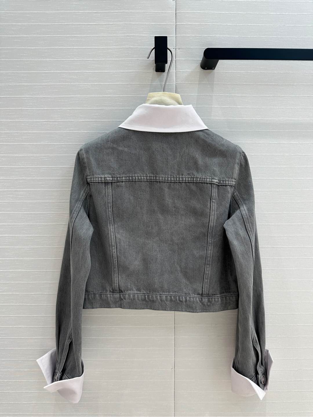 CC 25 Denim Jacket Gray mix White Cotton