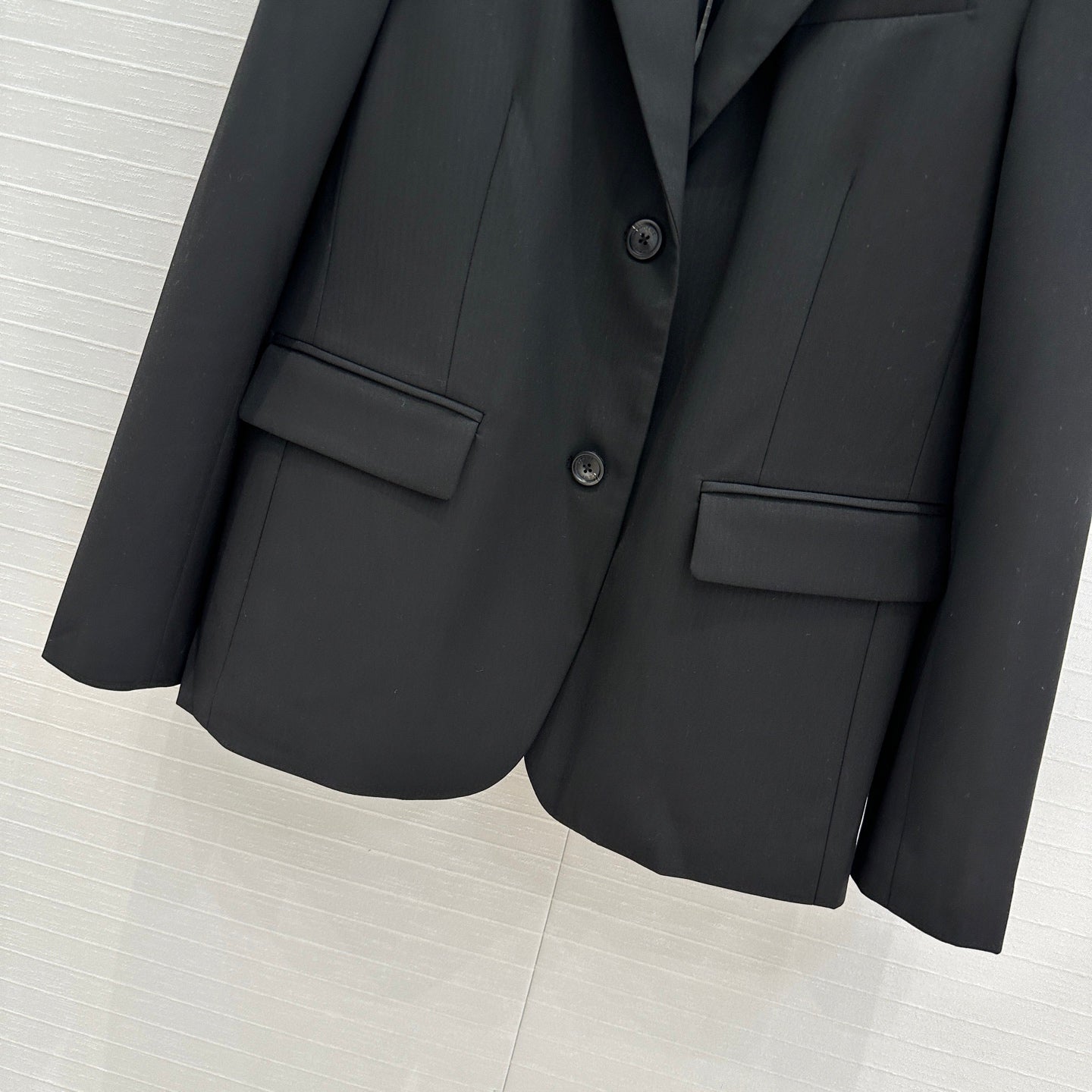 Loewe Striped Suit Jacket Black Cotton