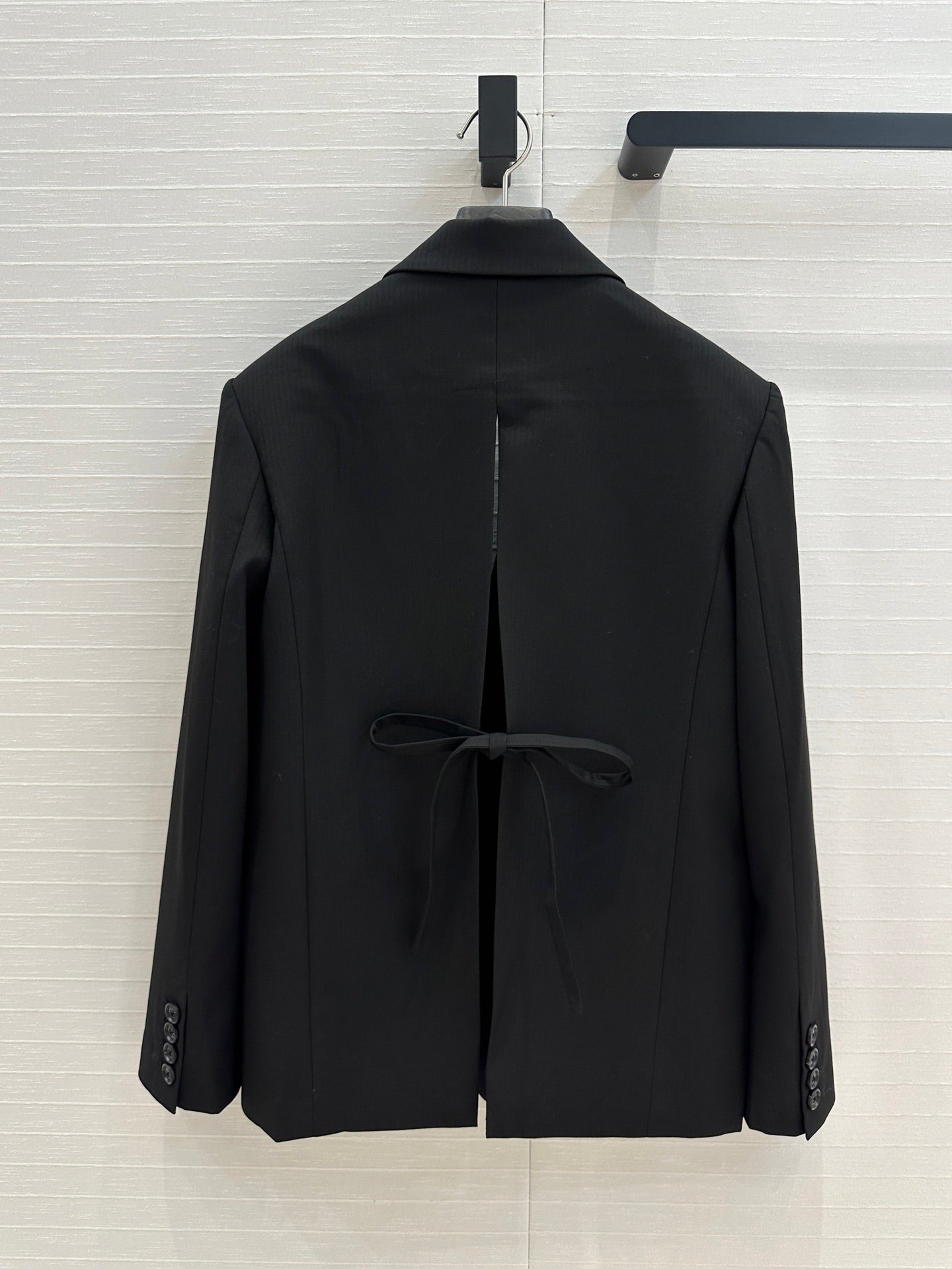 Loewe Striped Suit Jacket Black Cotton