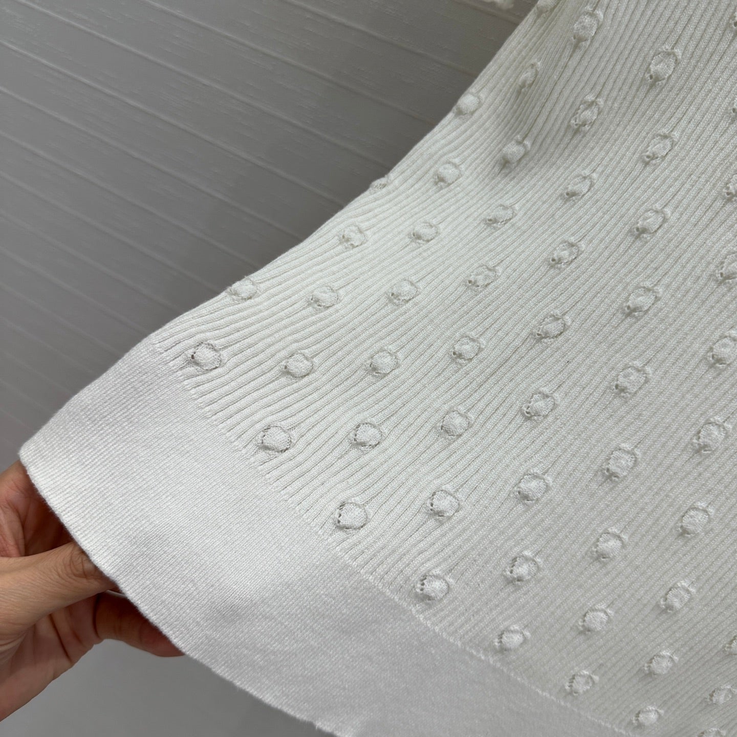 CC 25 Hollow Knitted T-shirt White cotton
