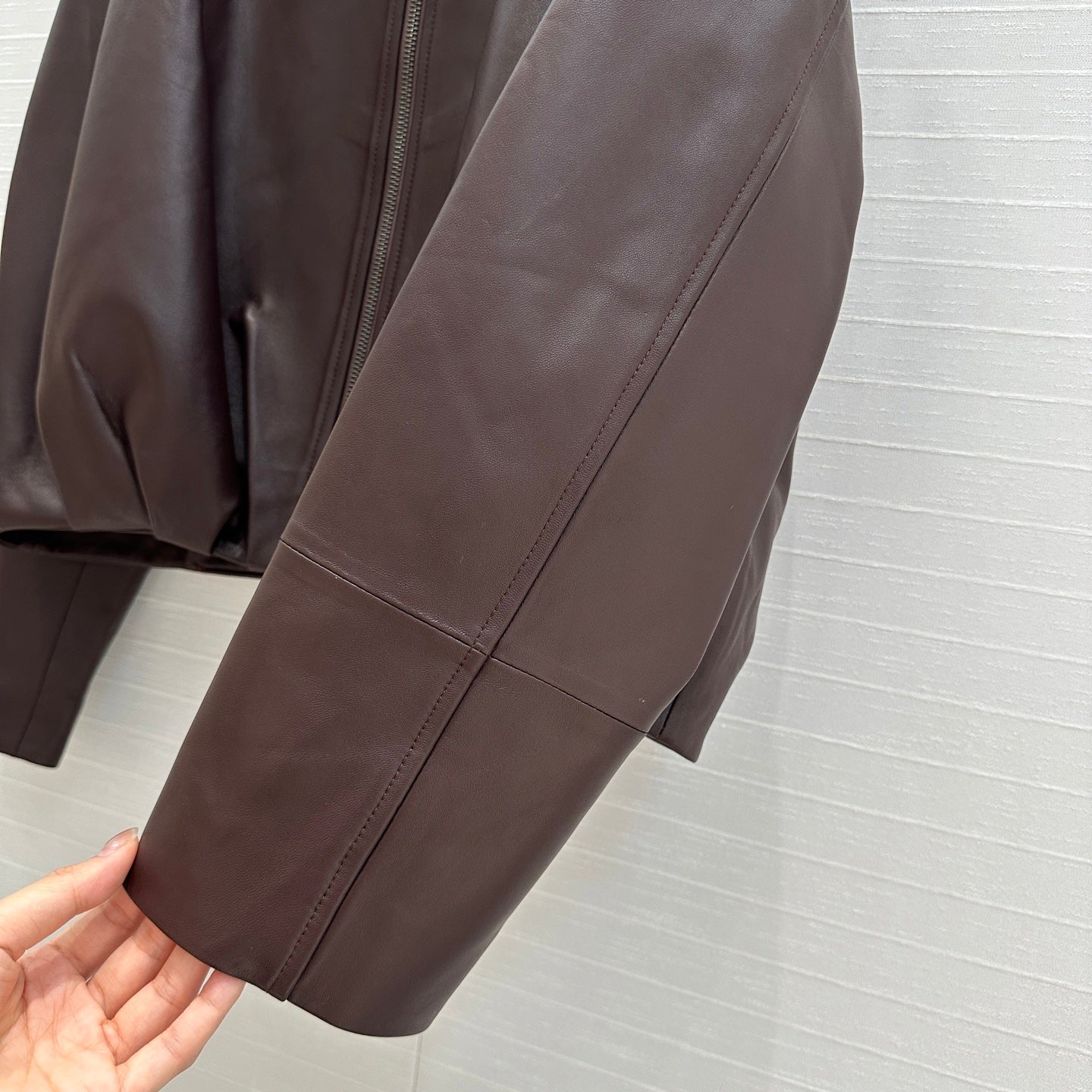 Loewe Draped Jacket Brown Lambskin
