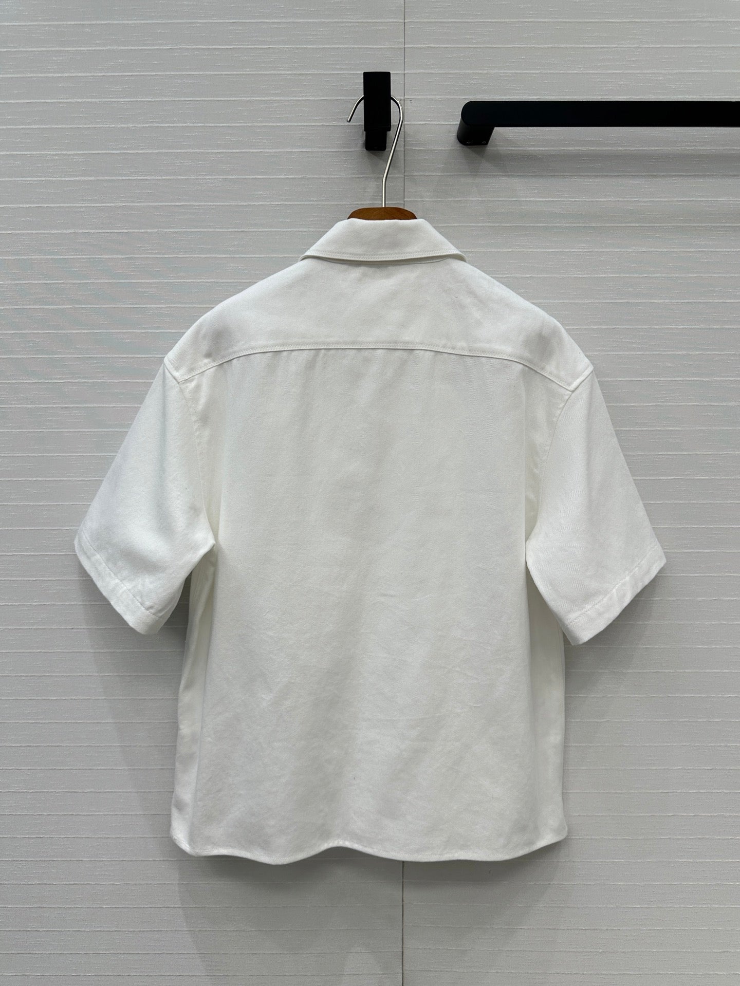 Loewe Denim Short-sleeved Shirt White Cotton