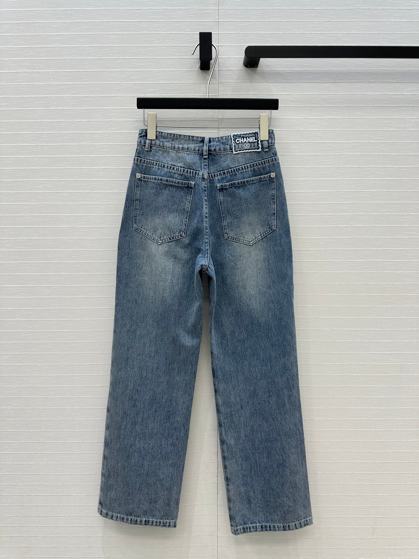 CC 25 Embroidered Pant Blue Denim Cotton