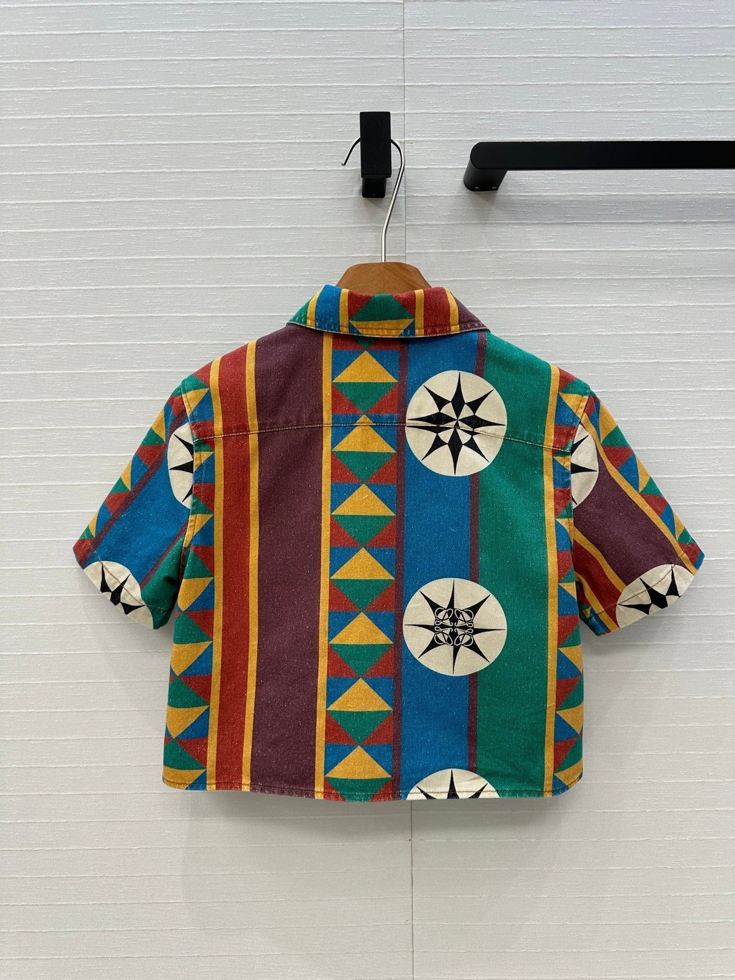Loewe Short-sleeved Denim Shirt Multicolor Cotton