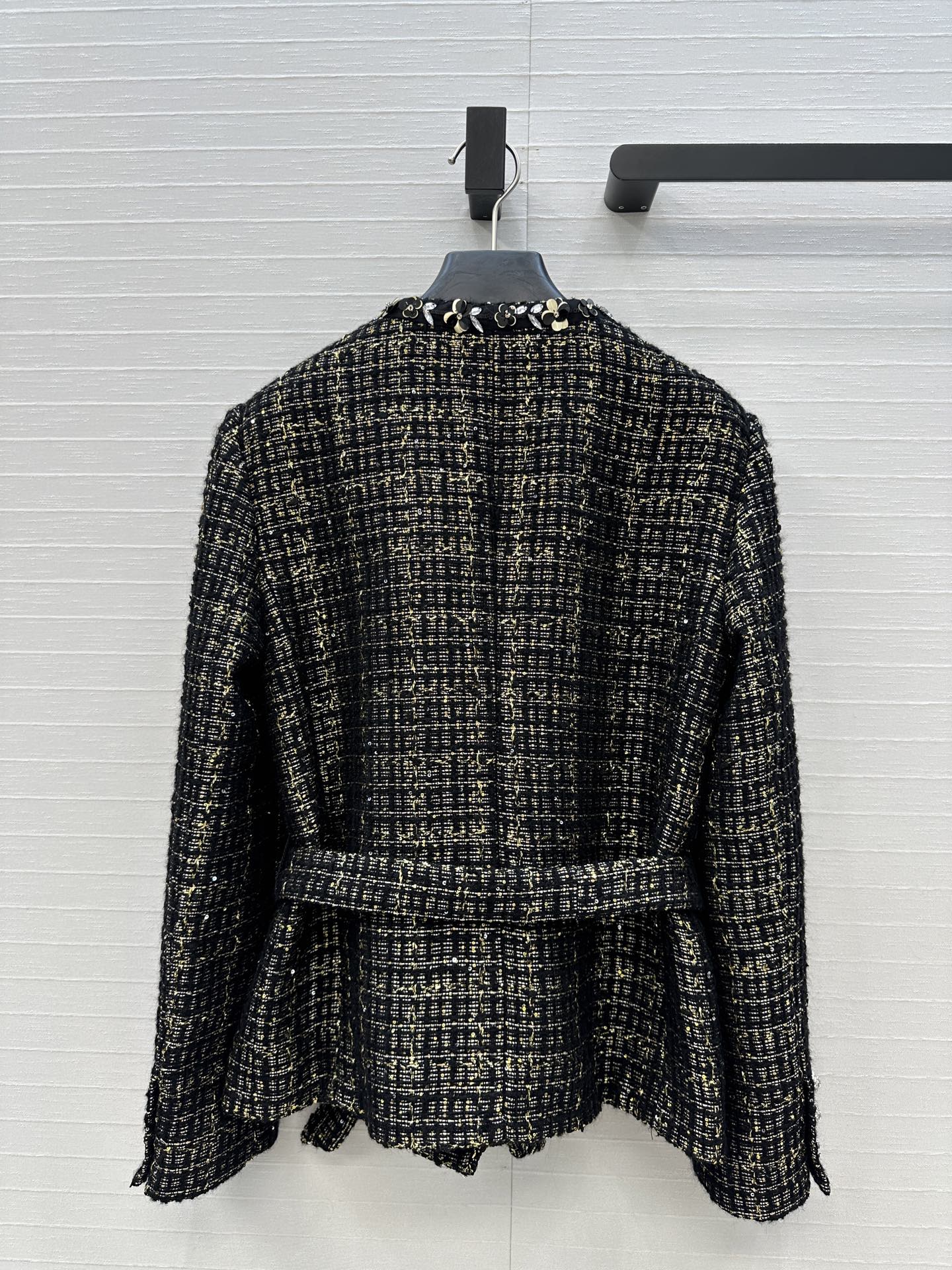 CC 25 Tweed Jacket Black Wool Polyamide