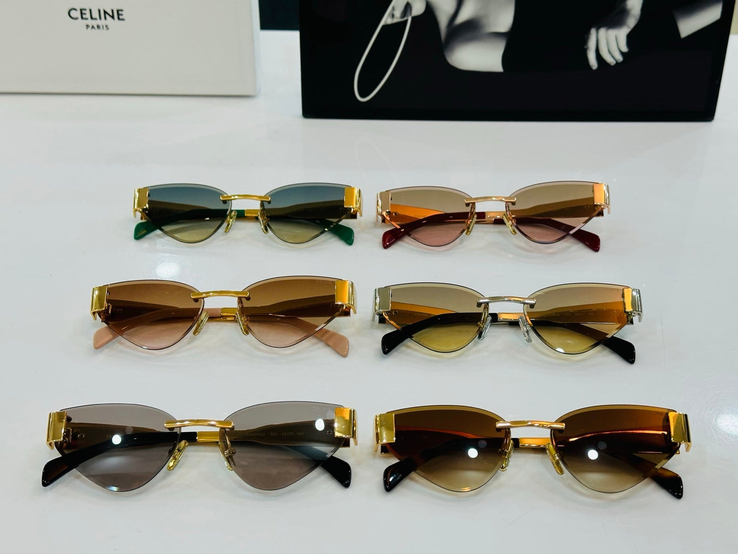 CAT EYE SUNGLASSES CL42122U IN METAL