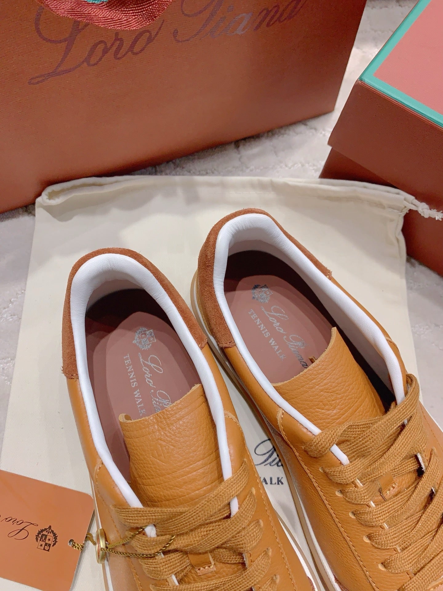 LP sneaker unisex style brown sheepskin mix suede 382664