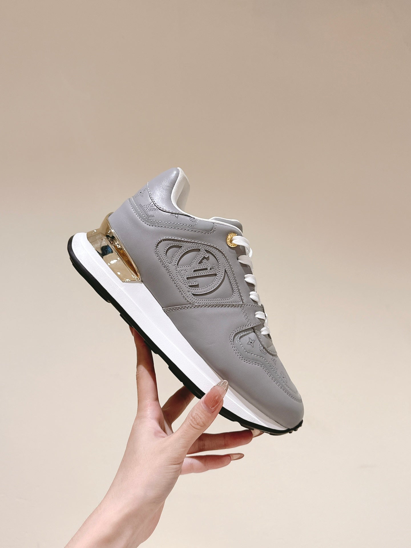 LV Neo Run Away Sneaker 50mm Grey Cowhide