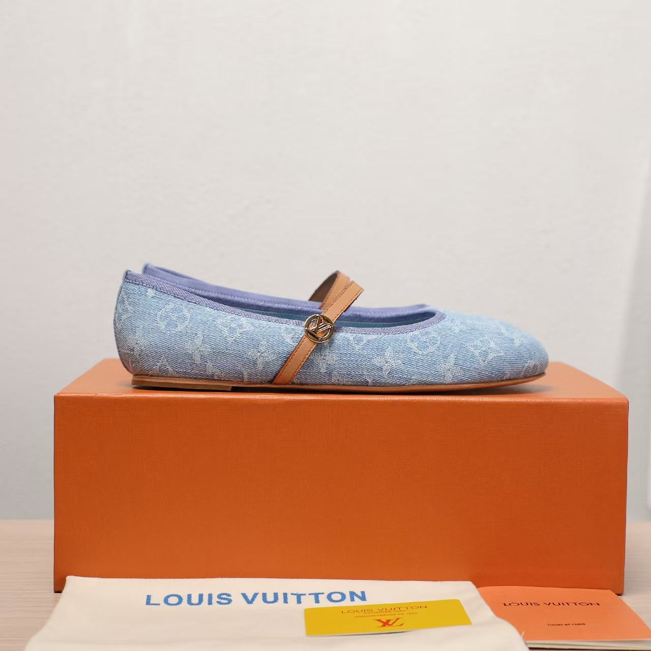 LV 25C Romy Flat Blue Pastel Monogram Denim Fabric 218302