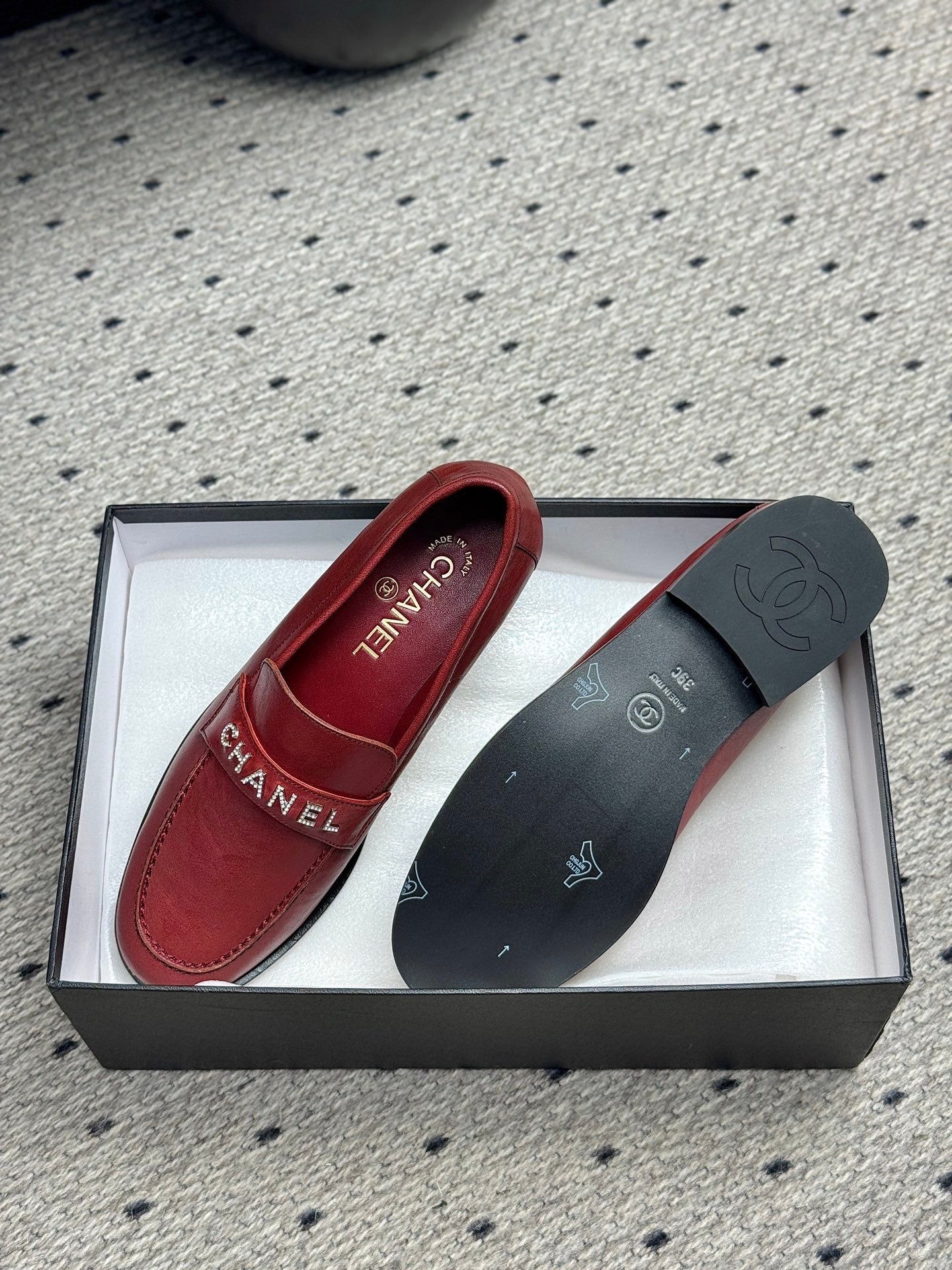 CC 25 Loafers Dark Red Cowhide 329802