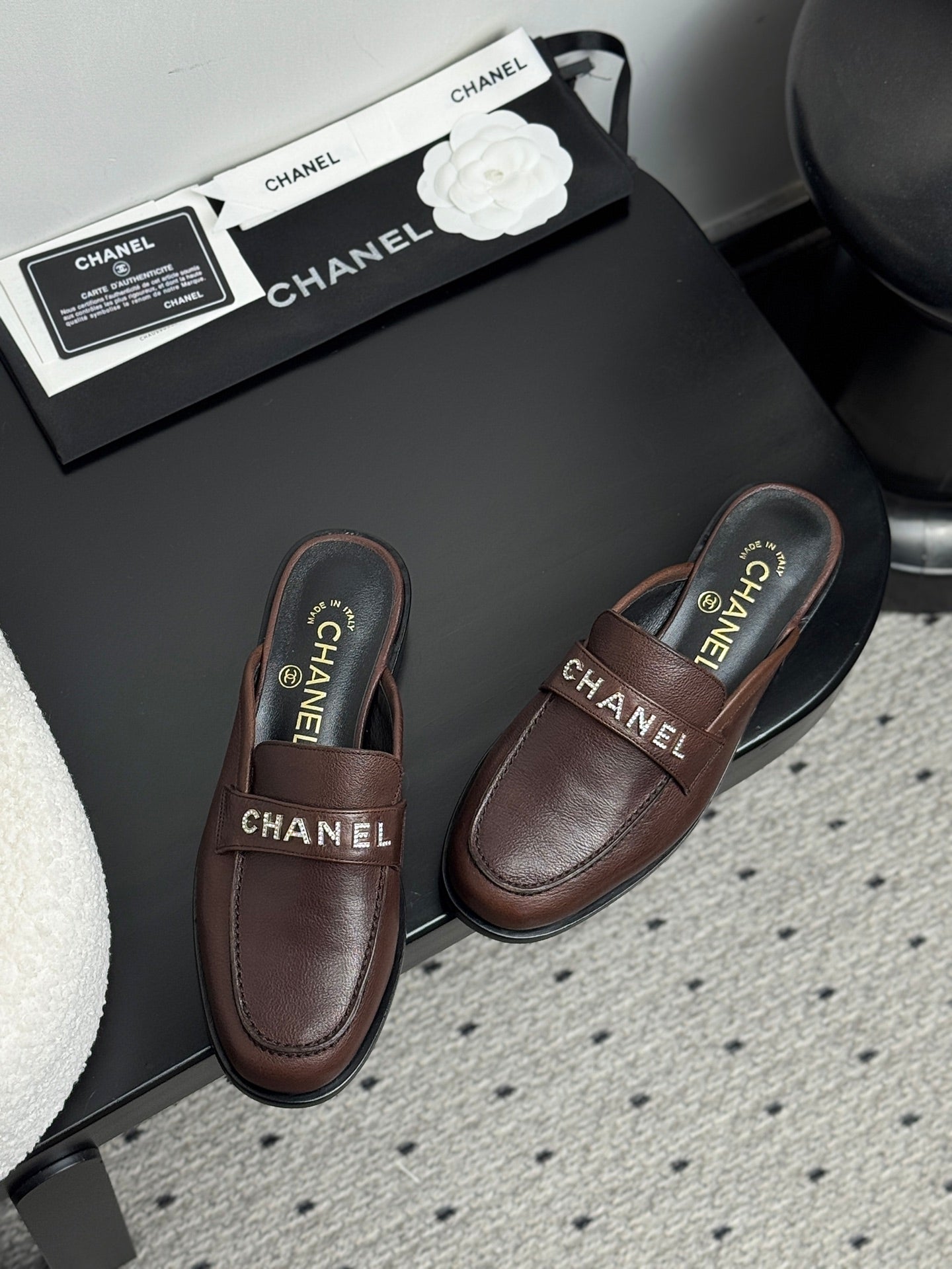 CC 25 Mules Dark Brown Cowhide 329805