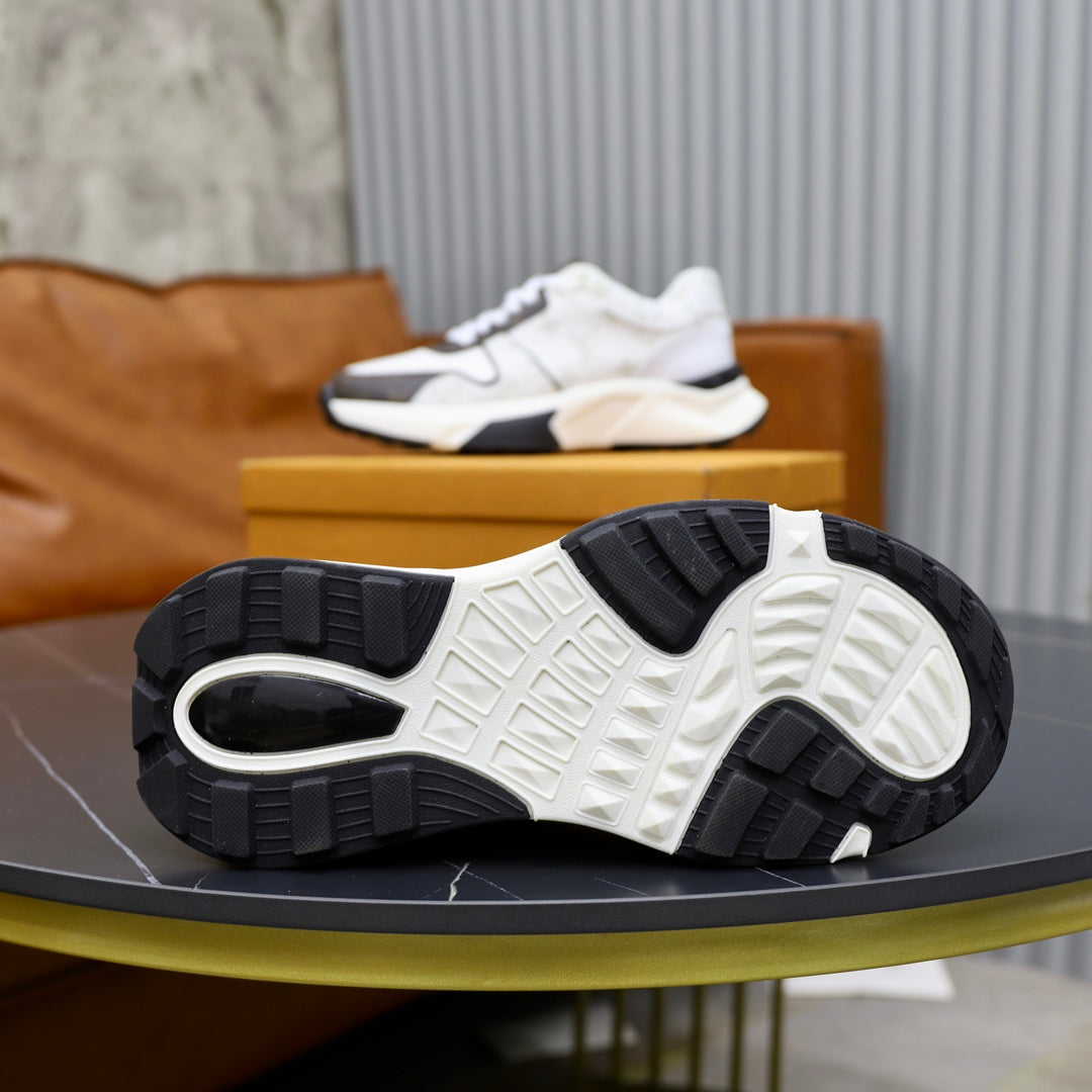 LV RUN AWAY SNEAKER WHITE AND CHOCOLATE BROWN
