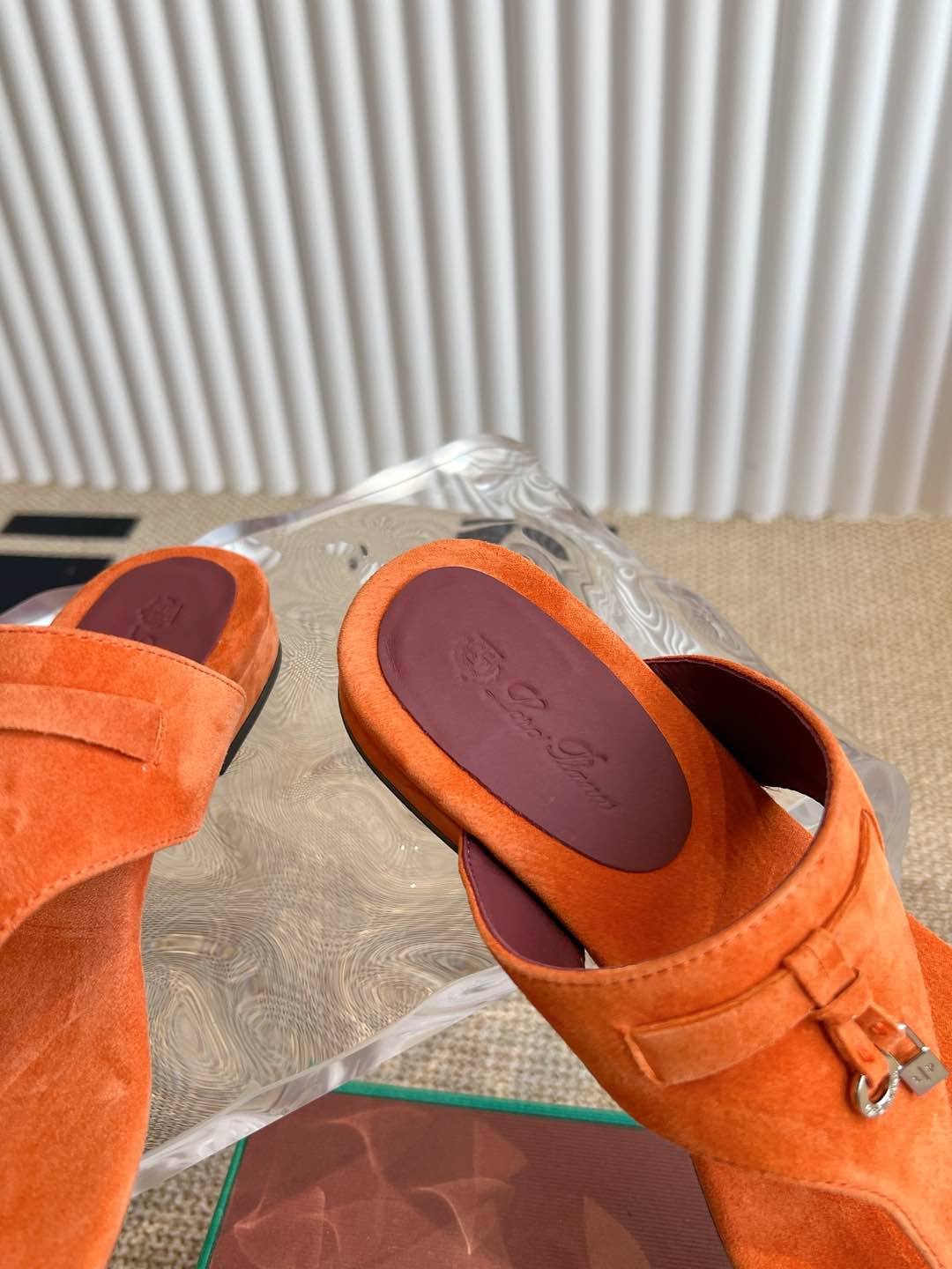 LP 25C Thong Slide Sandal Kyoto Orange Suede 208110