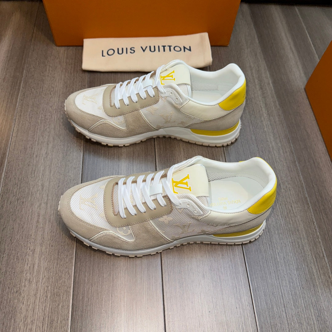LV RUN AWAY SNEAKERS BEIGE CREAM MIX GREY