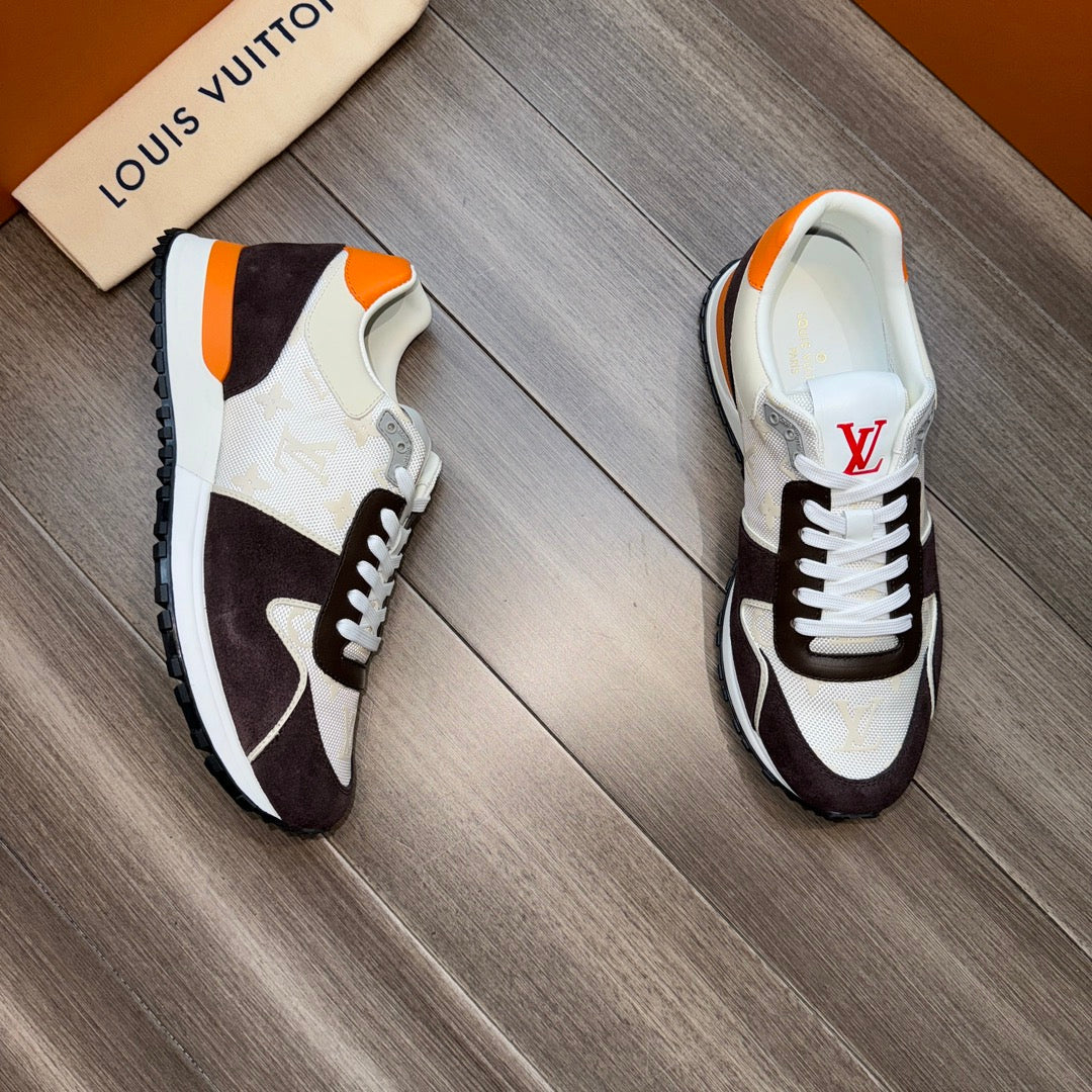 LV RUN AWAY SNEAKERS CHOCOLATE BROWN MIX GREY