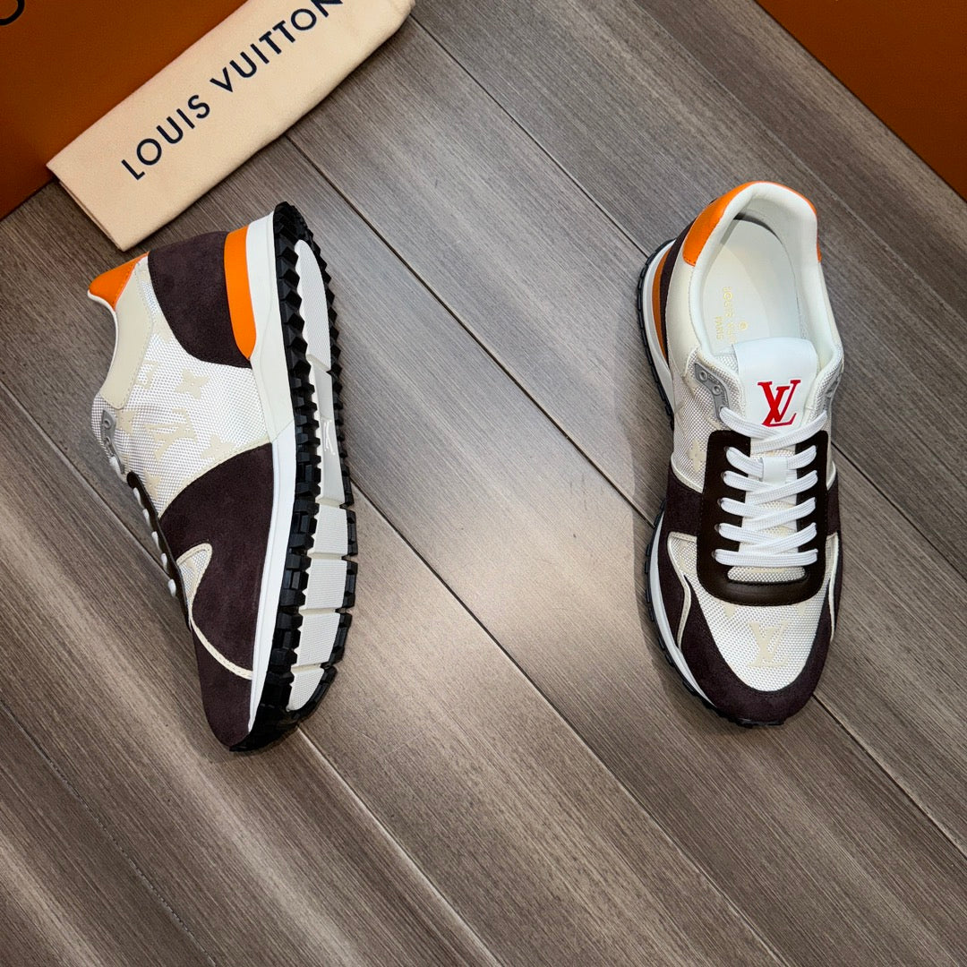 LV RUN AWAY SNEAKERS CHOCOLATE BROWN MIX GREY