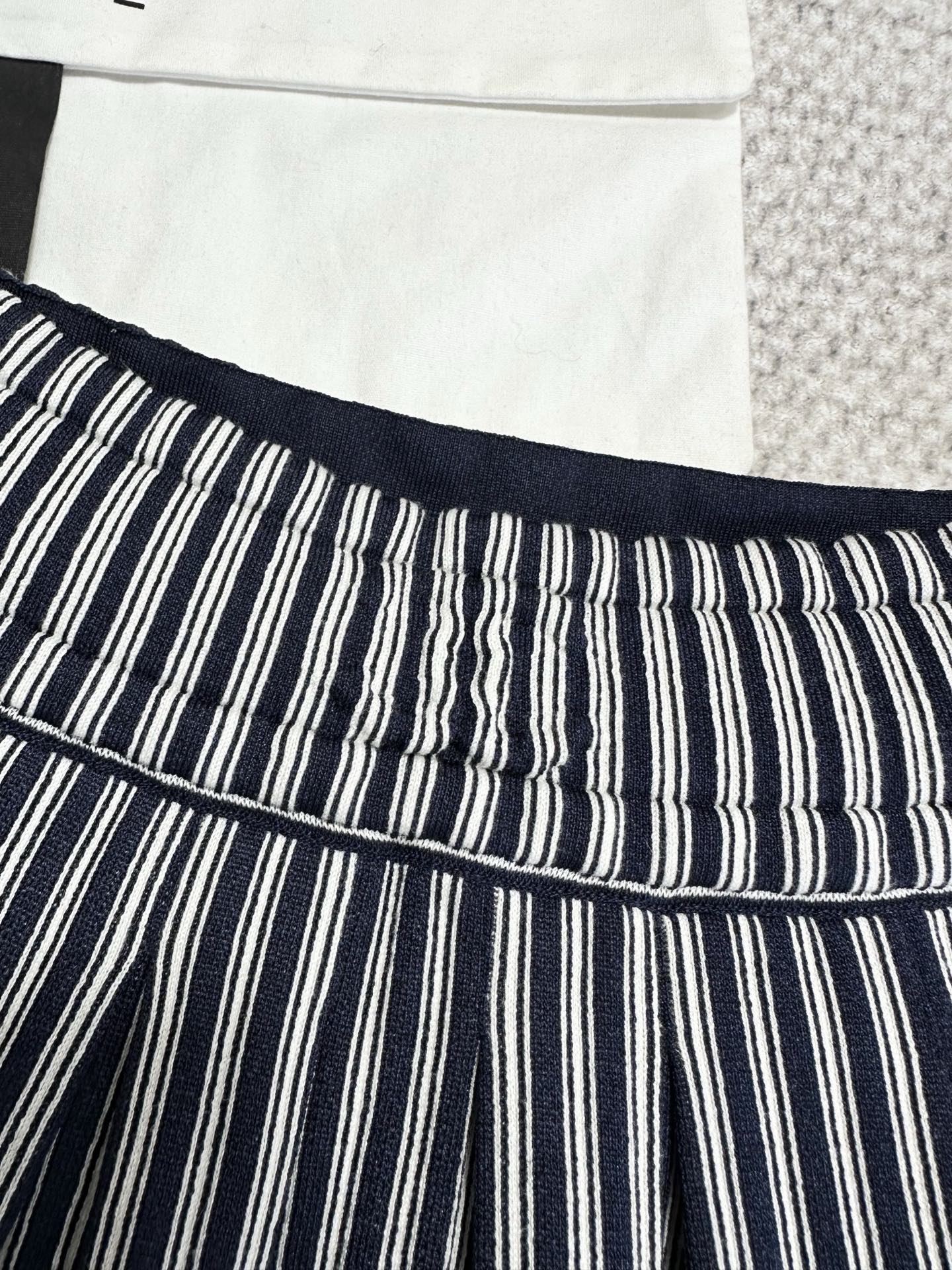 CC 25 Striped Skirt Blue Cotton