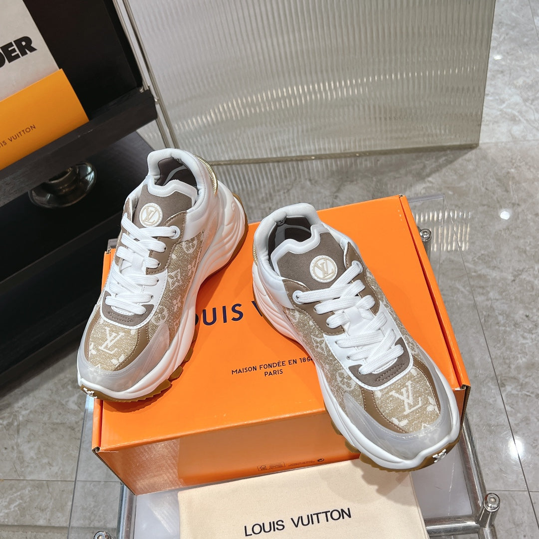 LV Run 55 Sneaker 50mm Brown Monogram Jacquard Fabric