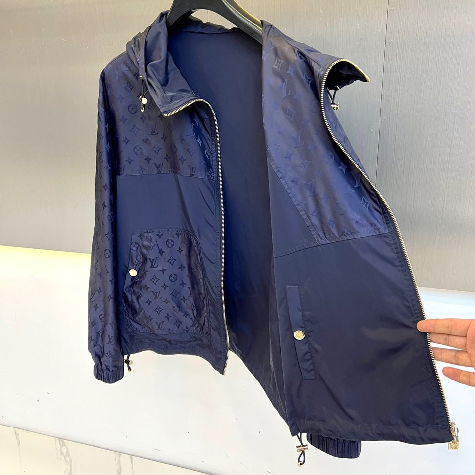 LV NAVY BLUE MONOGRAM WINDBREAKER 238897