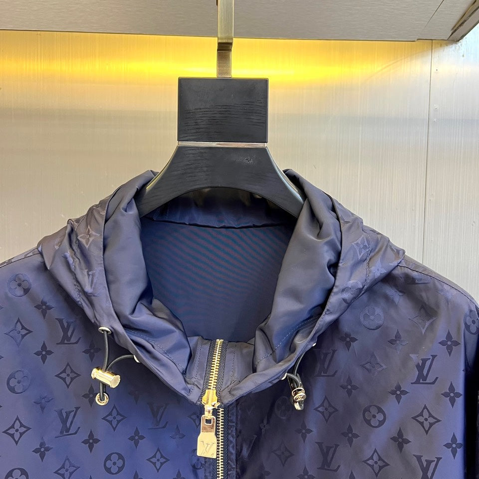 LV NAVY BLUE MONOGRAM WINDBREAKER 238897