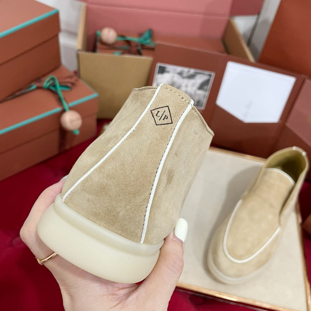 LP Open Walk Ankle Boot In Beige Mix White Suede 978052