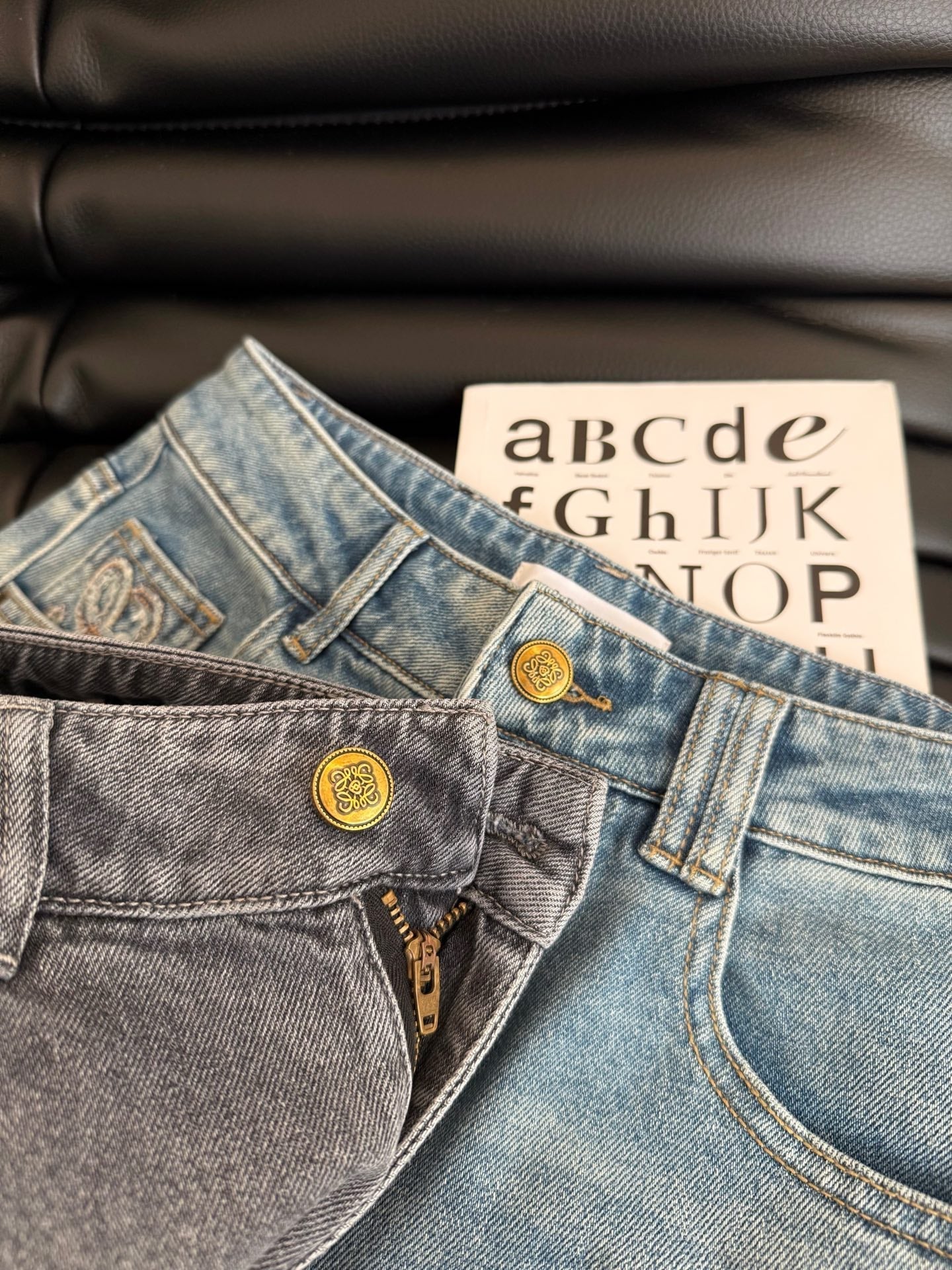 Loewe 25 Embroidered Straight Jeans Denim Cotton