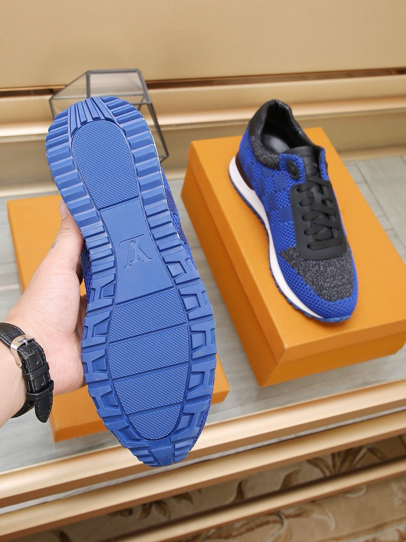 LV CLASSIC SNEAKER IN COBALT BLUE MIX BLACK DAMIER