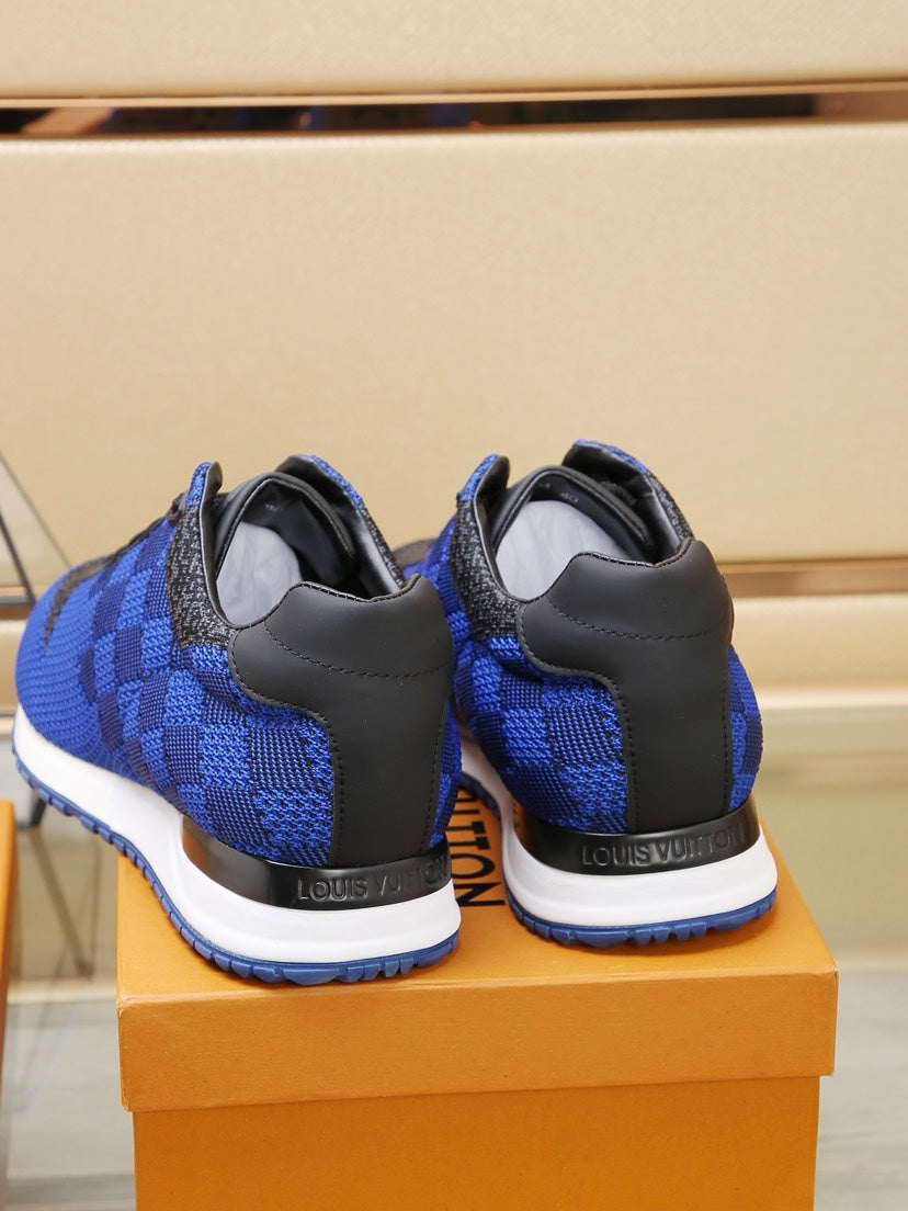 LV CLASSIC SNEAKER IN COBALT BLUE MIX BLACK DAMIER