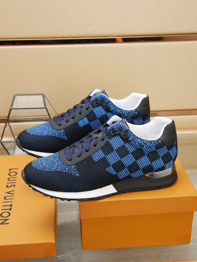 LV CLASSIC SNEAKER IN BLACK MIX SKY BLUE DAMIER