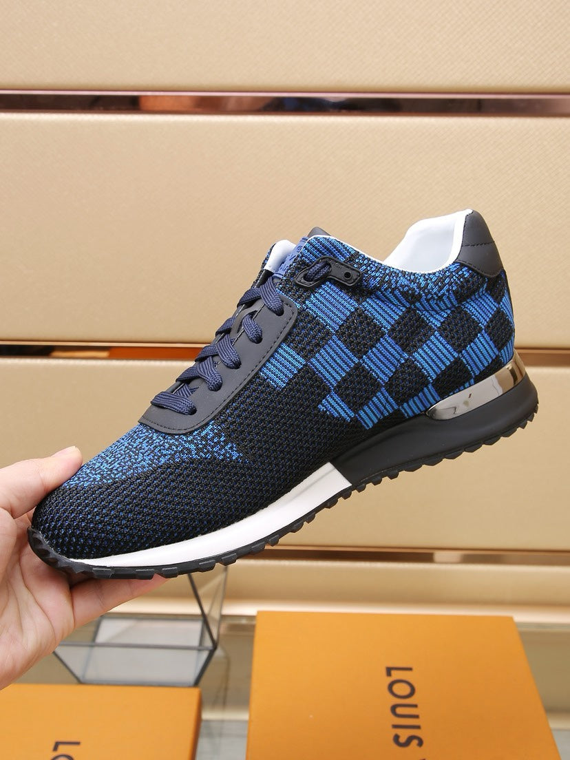 LV CLASSIC SNEAKER IN BLACK MIX SKY BLUE DAMIER