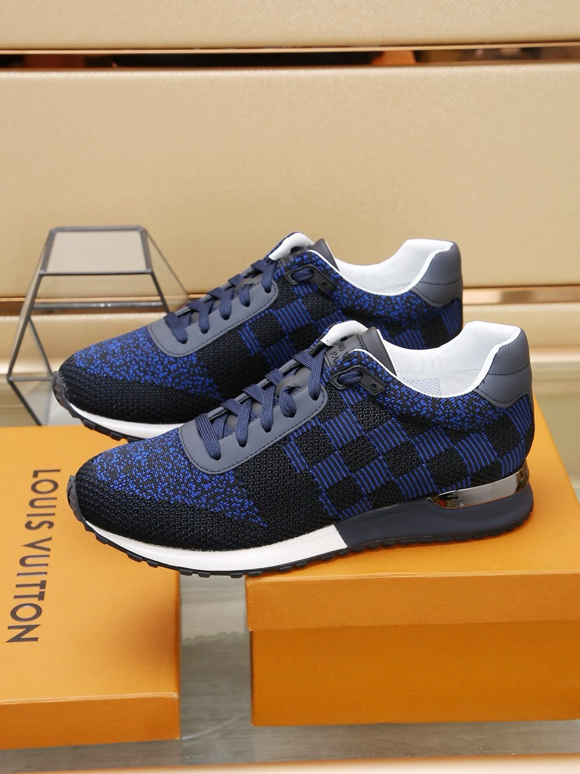 LV CLASSIC SNEAKER IN BLACK MIX NAVY BLUE DAMIER