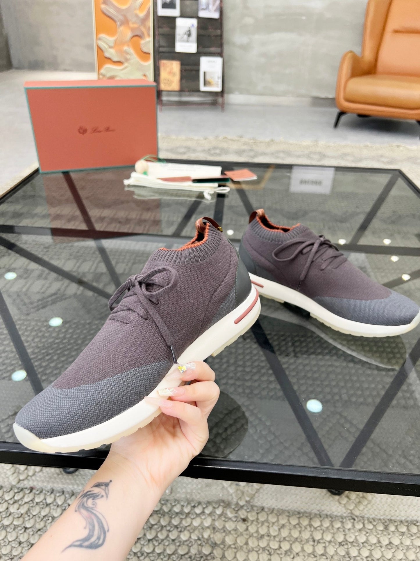 LP 360 LP FLEXY WALK SNEAKER GRAY AND ASH WOOL
