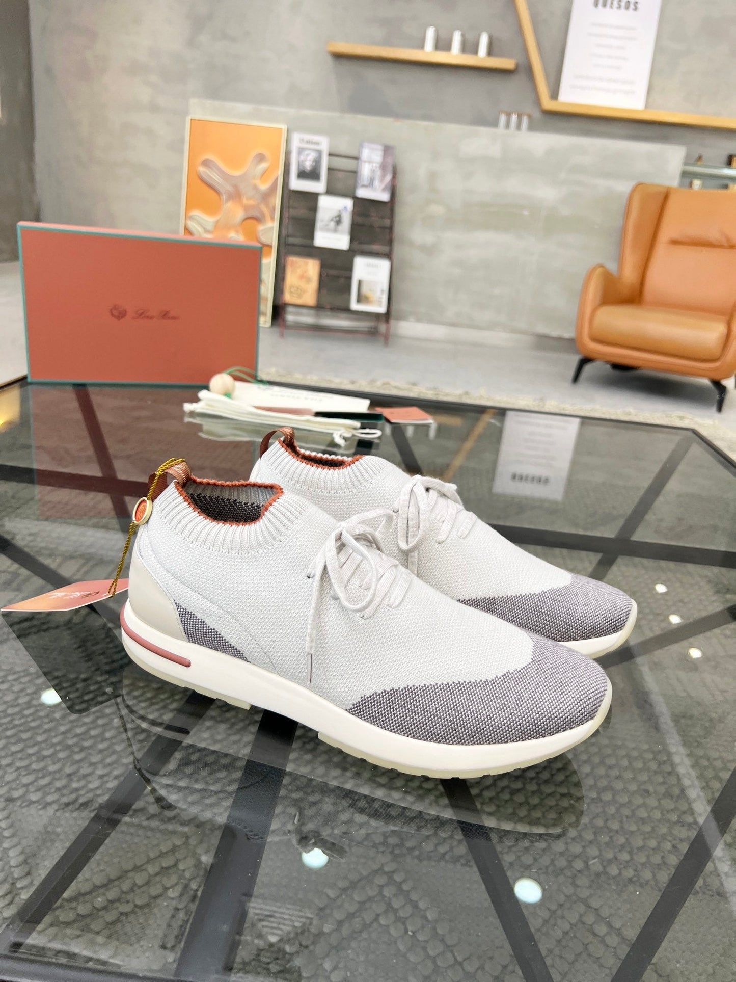 LP 360 LP FLEXY WALK SNEAKER WHITE AND GRAY WOOL