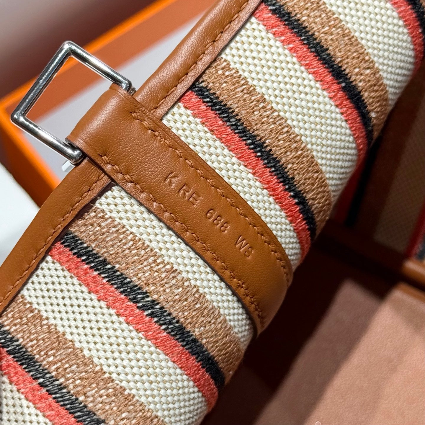 Picotin Lock 18 Gold Swift Calfskin Multicolor Canvas