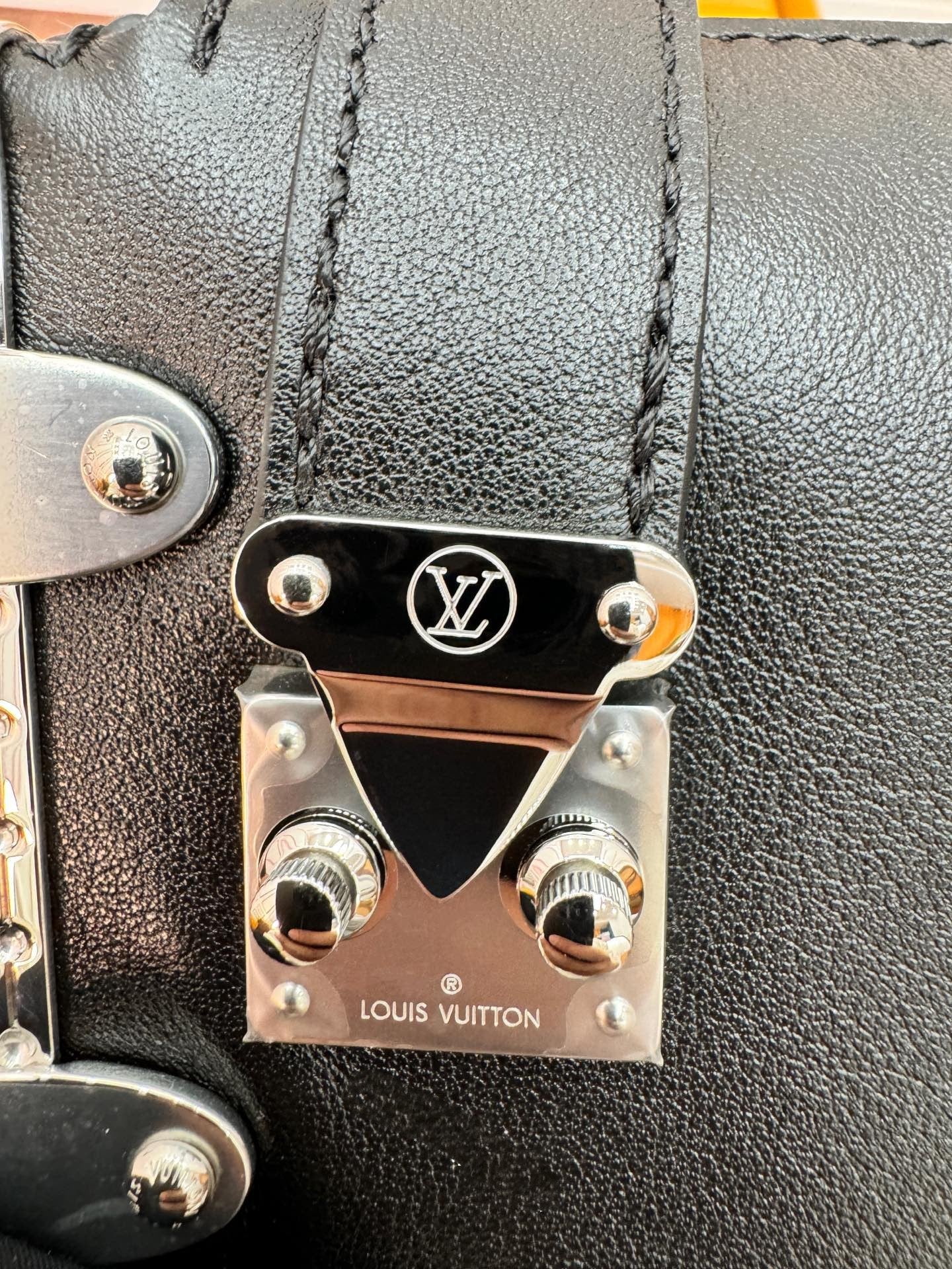 LV Petite Malle 23cm Black Italian Leather 330418