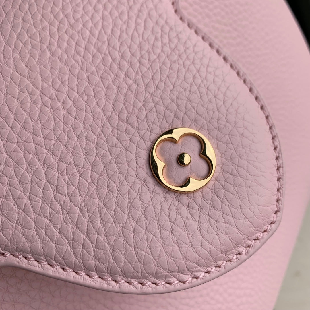 CAPUCINES BB 27 PINK TAURILLON TURQUOISE MOP GOLD HARDWARE