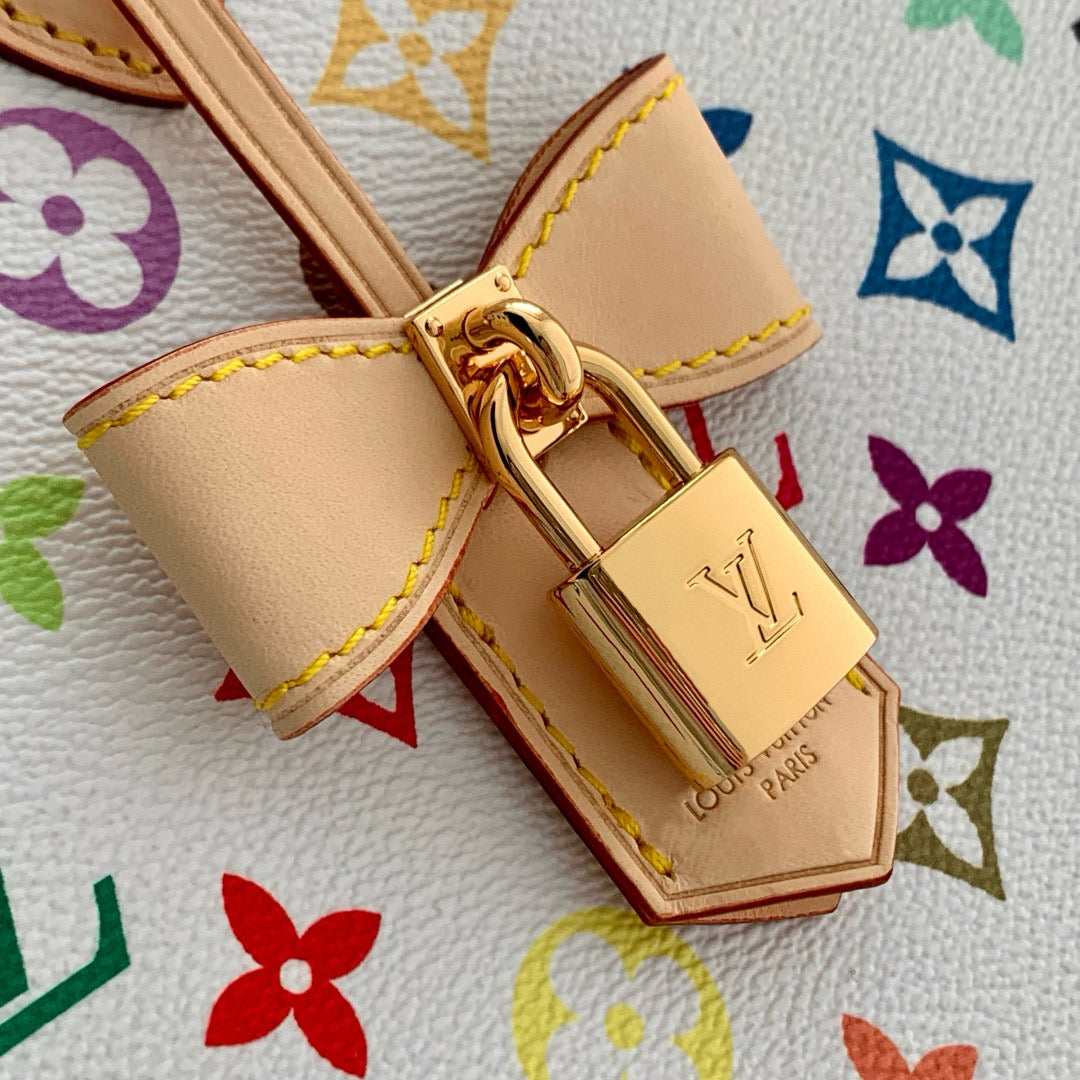 LV OnTheGo Monogram Bag Multicolor Canvas Cowhide 240930
