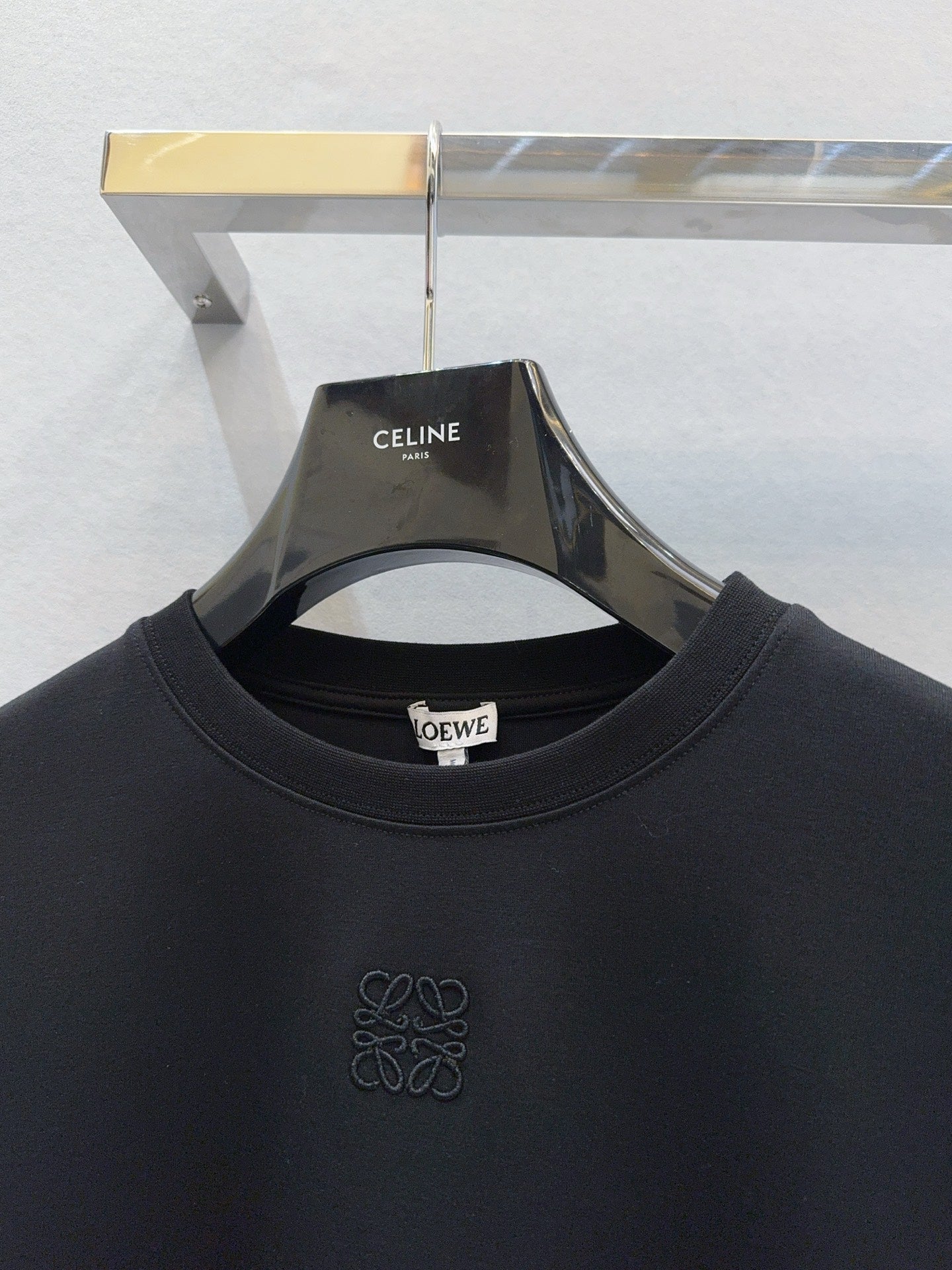 Loewe Slit T-shirt Black Cotton