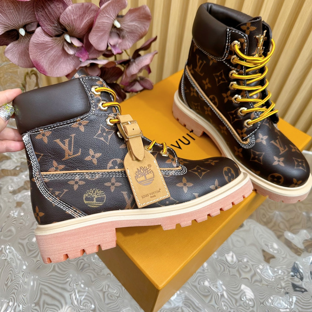 LV x Timberland 6-In High End Ankle Boot Dark Brown Monogram Calfskin