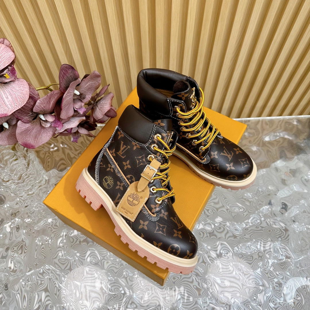 LV x Timberland 6-In High End Ankle Boot Dark Brown Monogram Calfskin