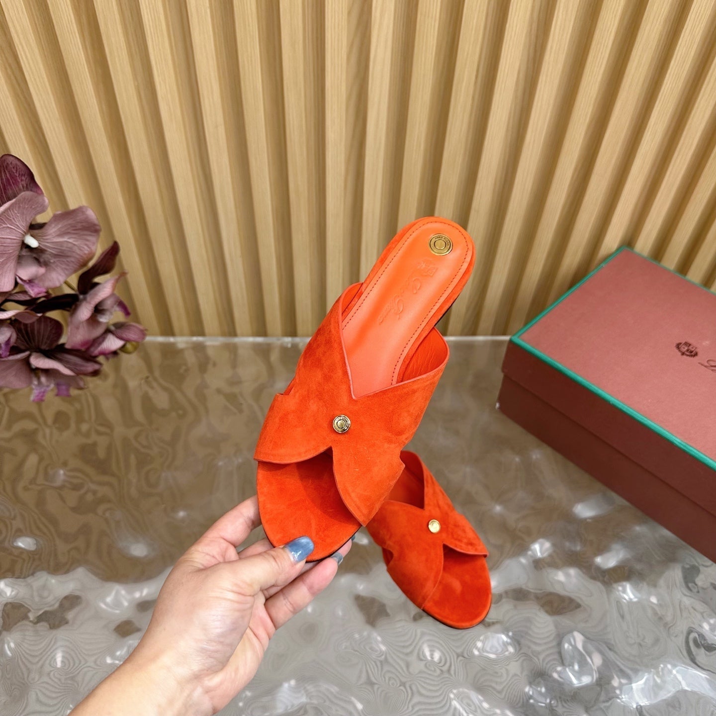 LP Vera Sandal Orange Sheepskin 307964