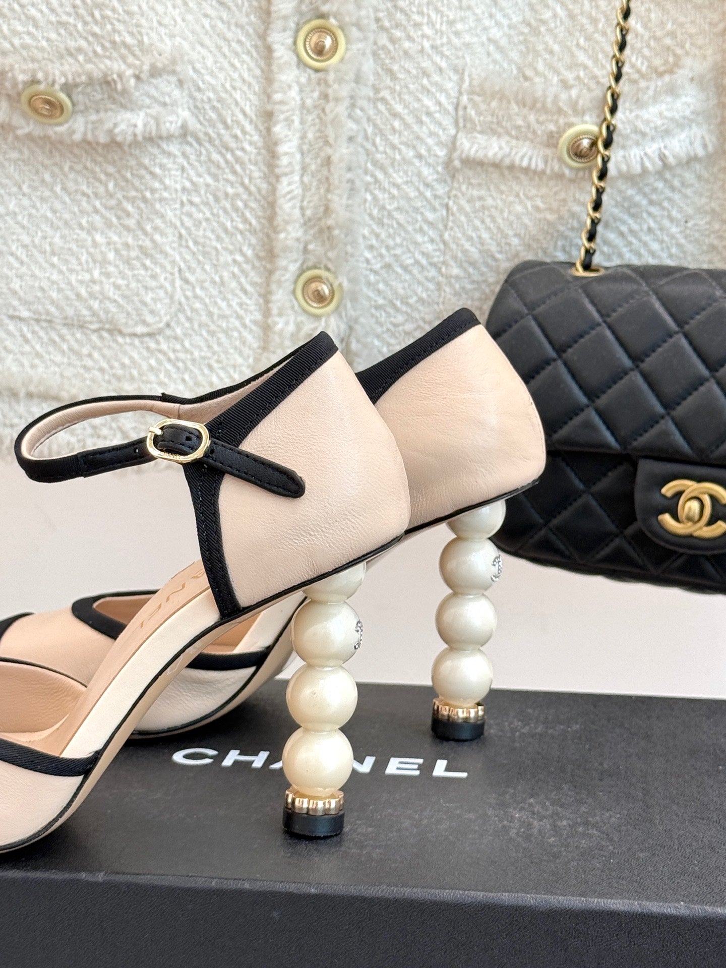 CC 25 Slingback Black Lambskin 308655