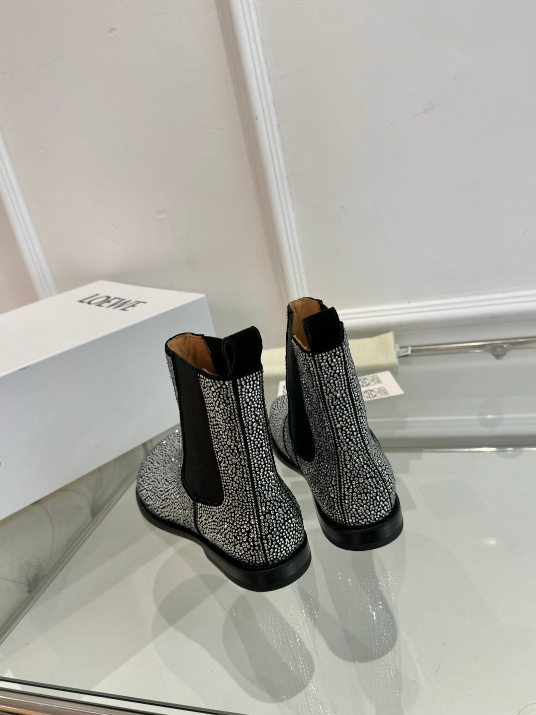 Loewe Chelsea boots diamond black cowhide