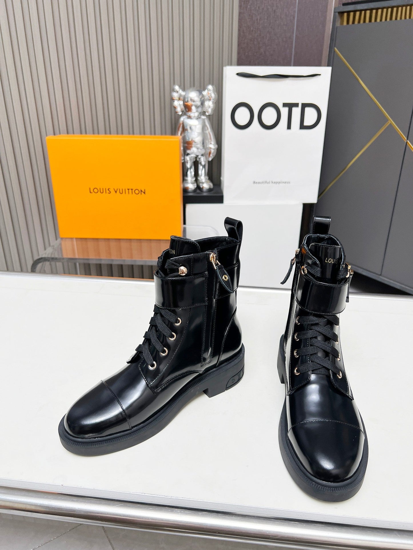 LV Citizen Boots Glossy Black Cowhide