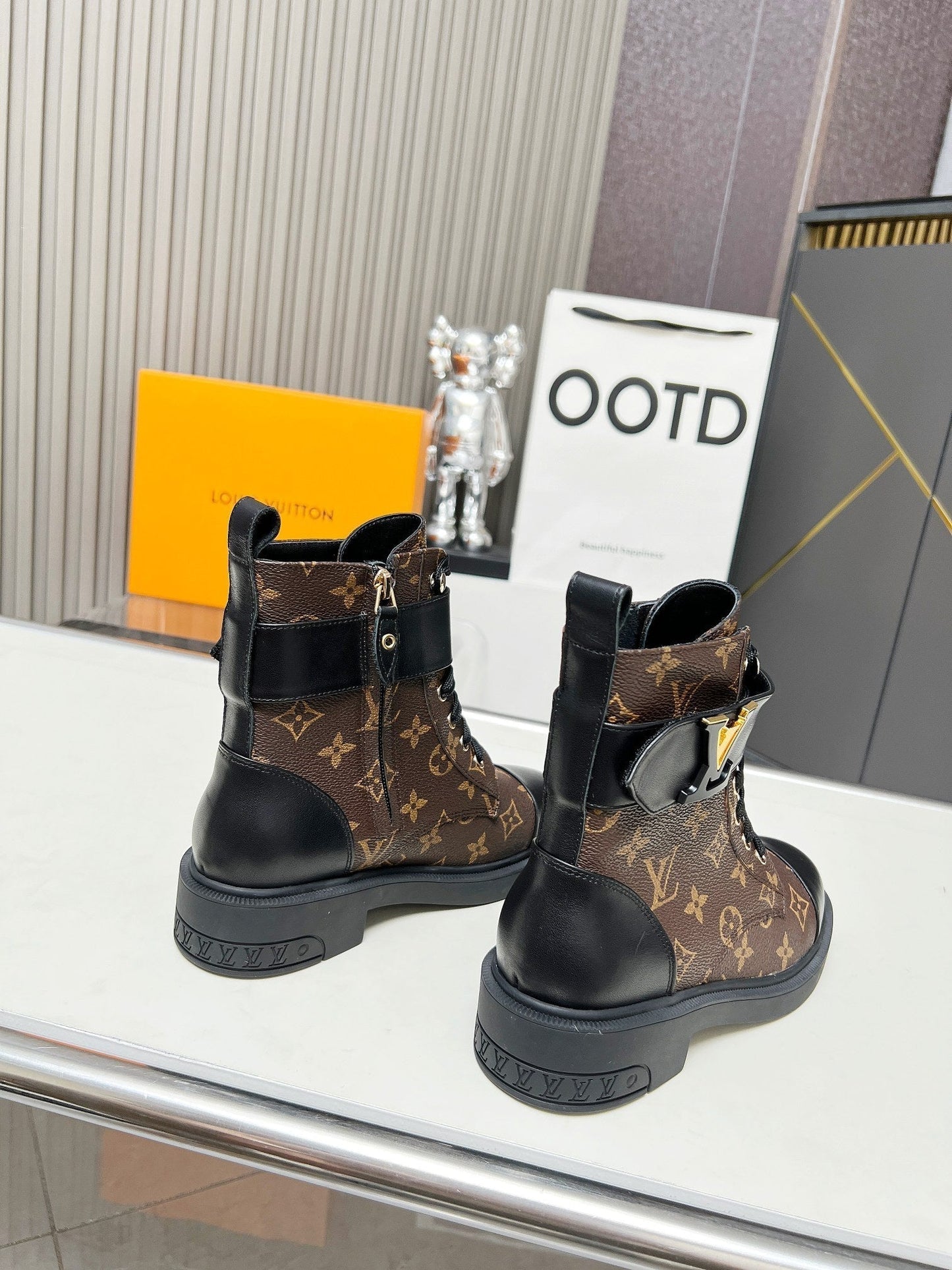 LV Citizen Boots Dark Brown Monogram Cowhide