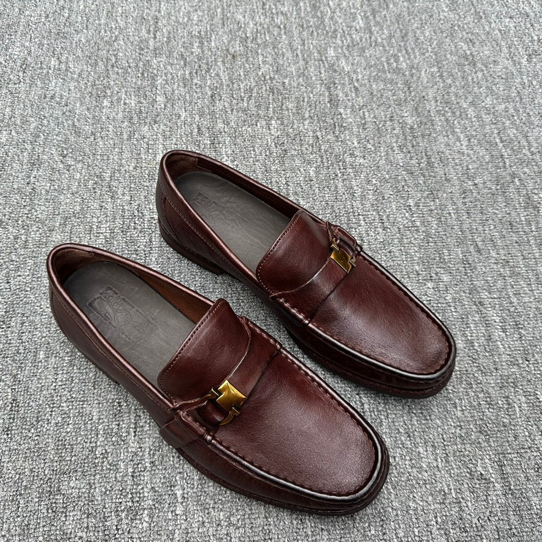 LV LOAFER IN DEEP BROWN CALFSKIN