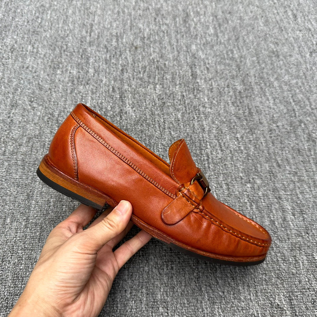 LV LOAFER IN BRIGHT ORANGE CALFSKIN