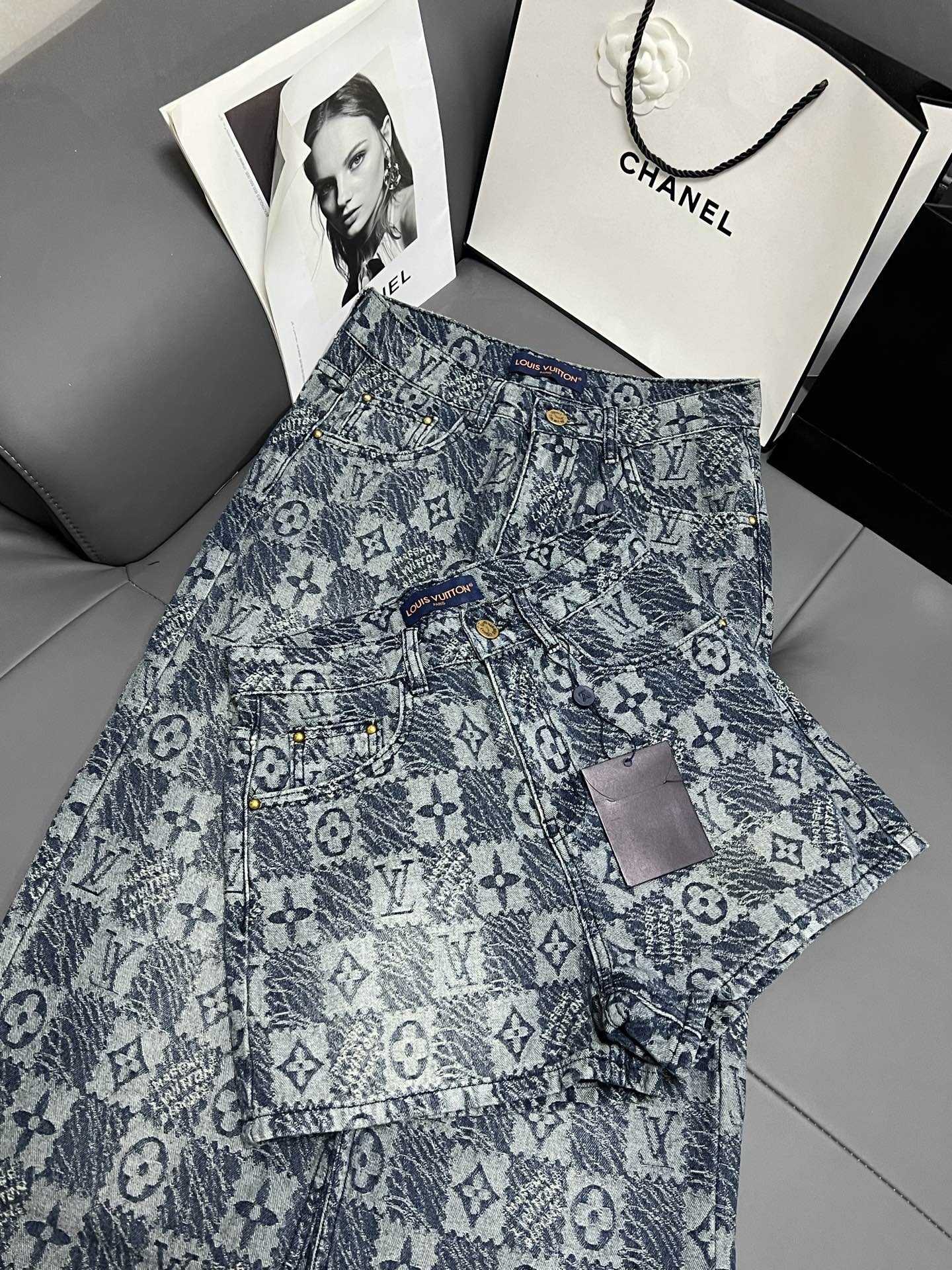LV 25 Monogram Dark Blue Jean